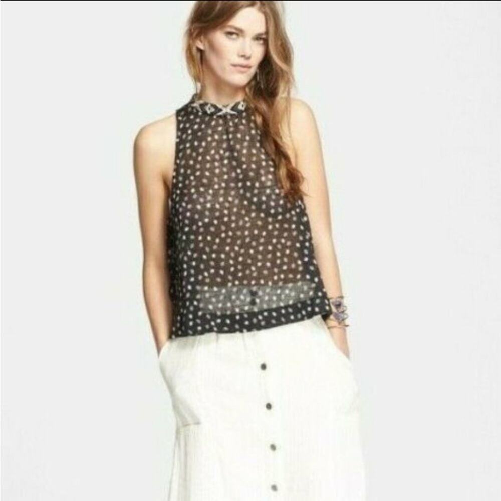 Free People High Neck Side Ties Tank Sz XS